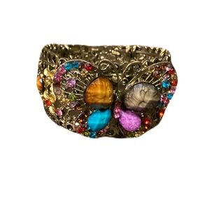 Colorful Gemstone Butterfly Bracelet